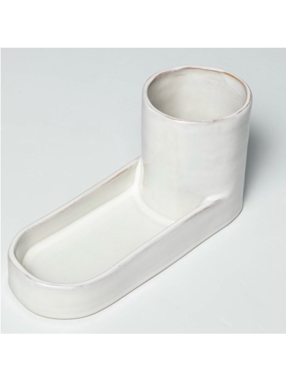 Hearth & Hand With Magnolia StoneWare Ceramic Sink Caddy for Brush Soap Lotion
